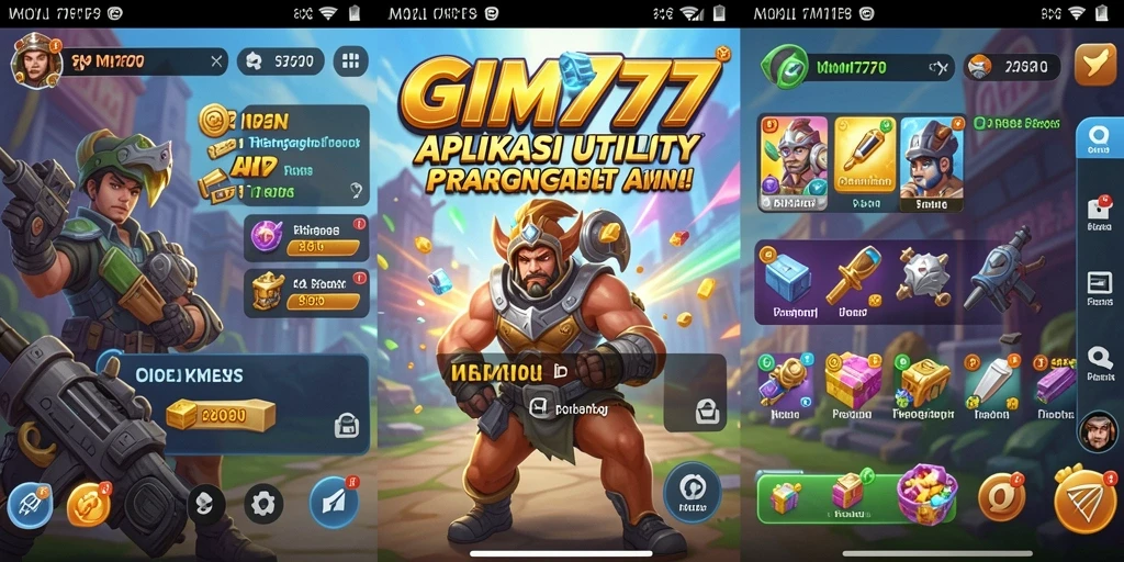 Screenshot utama GIM777 memperlihatkan tampilan antarmuka aplikasi Utility yang ramah pengguna.