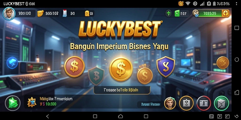 Screenshot gameplay LUCKYBEST menampilkan pengelolaan bisnis yang dinamis.