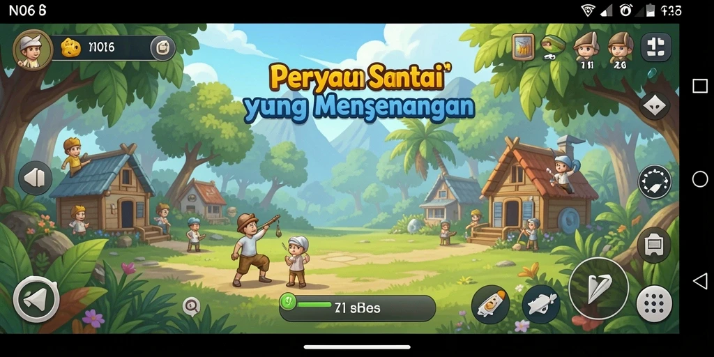 Screenshot N06 menunjukkan gameplay yang menyenangkan dan penuh warna.