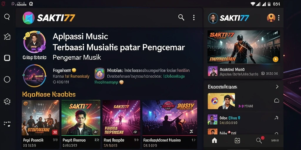 Tangkapan layar game SAKTI77 menampilkan gameplay interaktif musik.