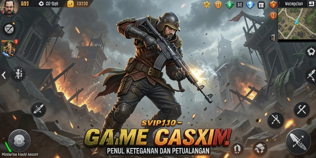 Tampilan gameplay aksi yang mendebarkan dalam SVIP10.