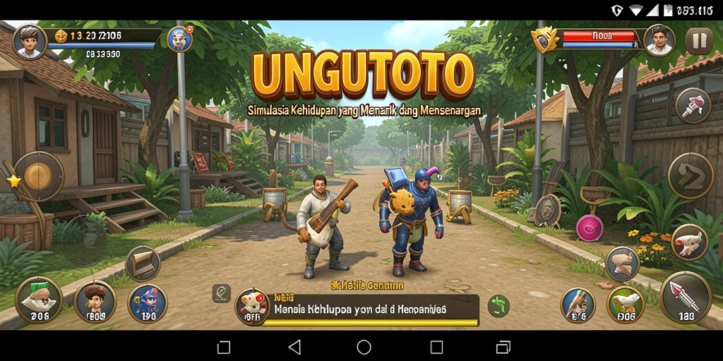 Tampilan gameplay UNGUTOTO yang menarik dan interaktif.